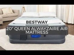 Discount Alwayzaire Tough Guard Air Mattress Queen 20 With Built-In Dual Pump And Antimicrobial Coating Indoor Air Mattresses