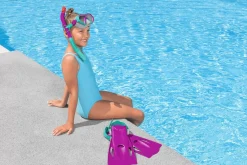 Best Sale ® Crusader Youth Snorkel Set With Fins, Pink Ages 7+ Swim Gear