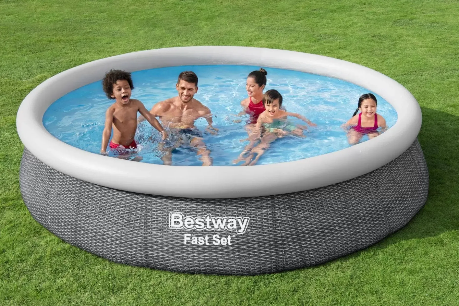 Hot Fast Set 12' X 30" Round Inflatable Pool Set Fast Set Pools
