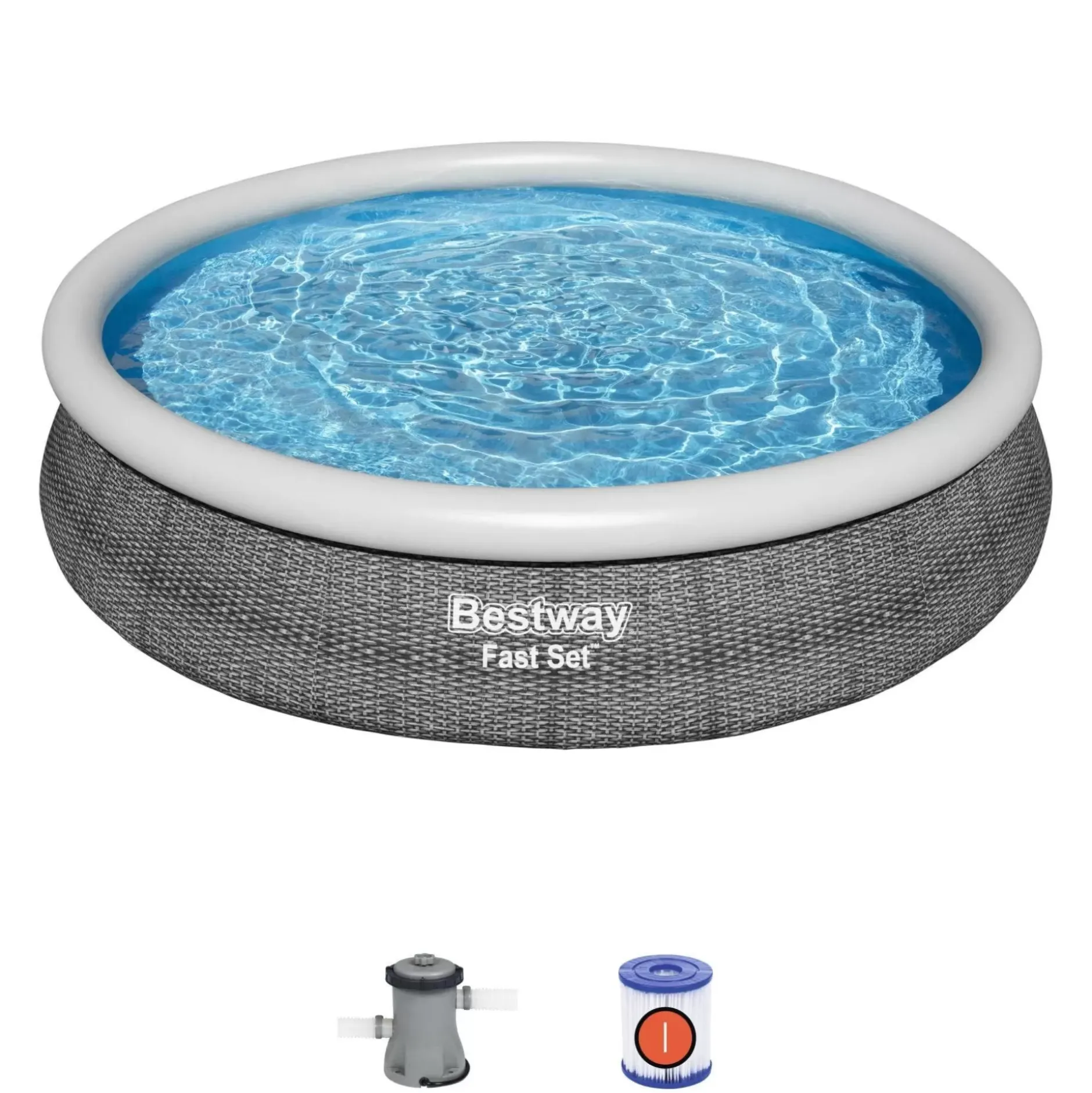 Hot Fast Set 12' X 30" Round Inflatable Pool Set Fast Set Pools