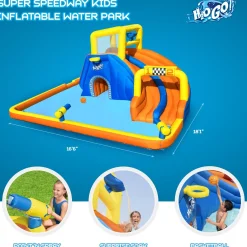 Hot H2Ogo! 18' Super Speedway Child Inflatable Water Park Mega Water Parks
