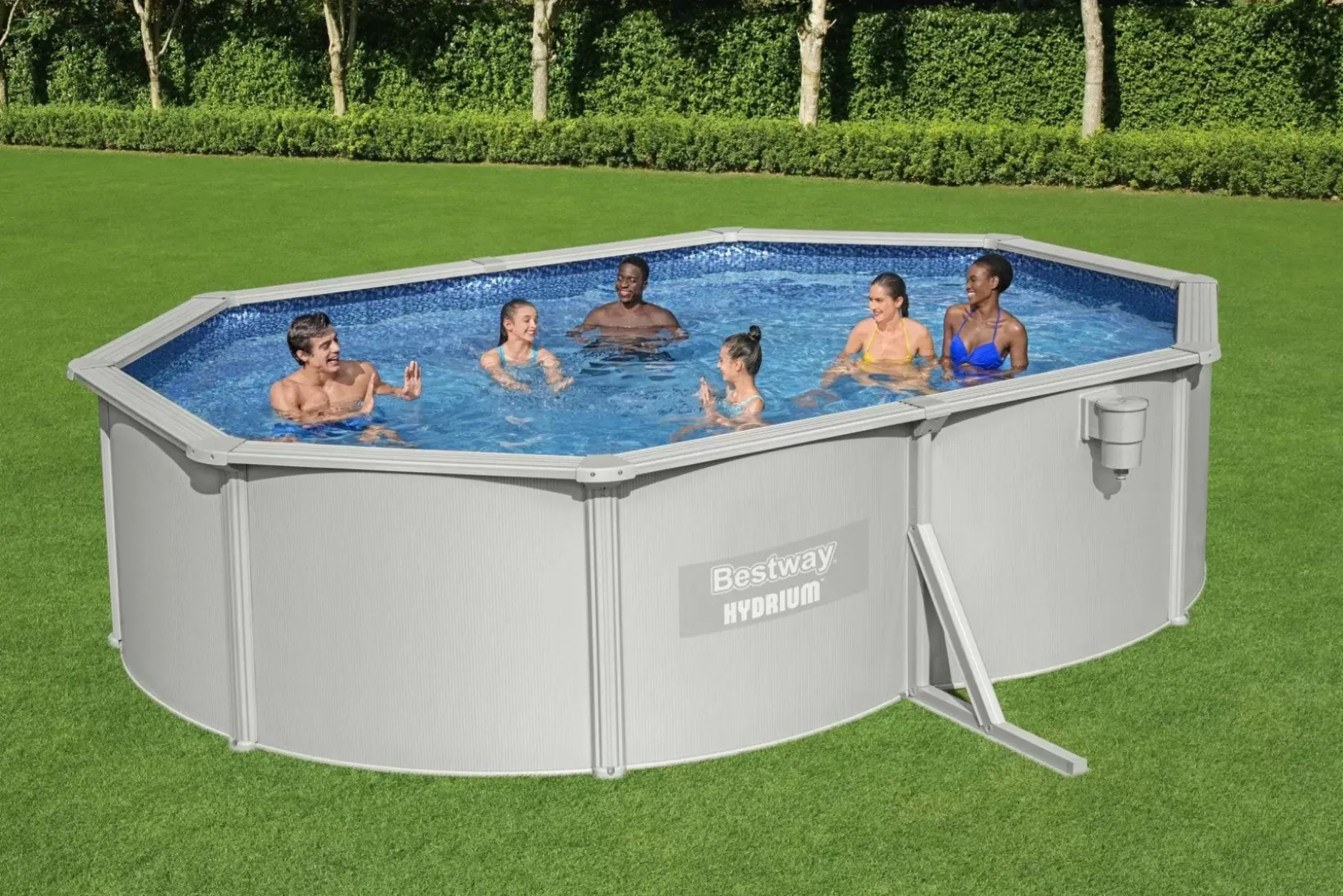 Best Sale Hydrium 16'5" X 12' X 48" Steel Wall Above Ground Pool Set Hydrium Pools