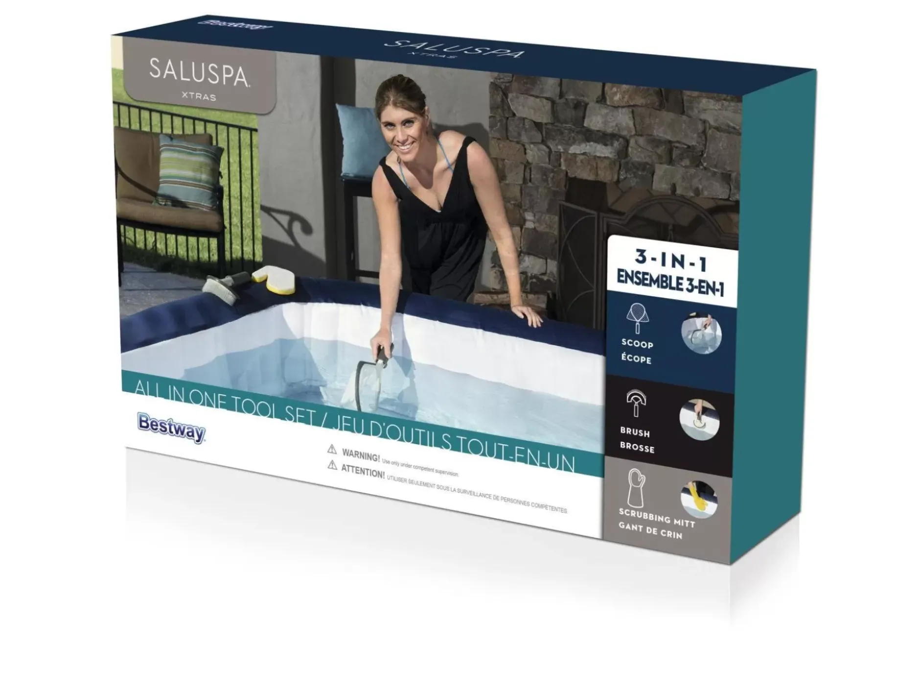 Sale Saluspa All In One 3 Piece Cleaning Tool Set For Spa Hot Tub Accessories