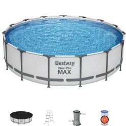 Cheap Steel Pro Max 15' X 42 Above Ground Pool Set Steel Pro Max Pools