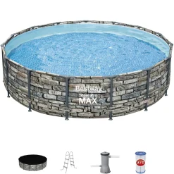 Hot Steel Pro Max 15' X 42 Above Ground Pool Set Steel Pro Max Pools