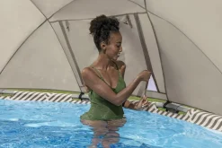 Shop Steel Pro Max 13' X 42 Round Above Ground Pool Set With Canopy Steel Pro Max Pools