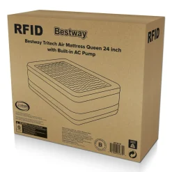 Store Tritech Air Mattress Queen 24 With Built-In Ac Pump Included And Antimicrobial Coating Indoor Air Mattresses