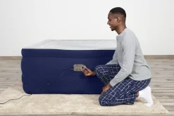 Store Tritech Air Mattress Queen 24 With Built-In Ac Pump Included And Antimicrobial Coating Indoor Air Mattresses