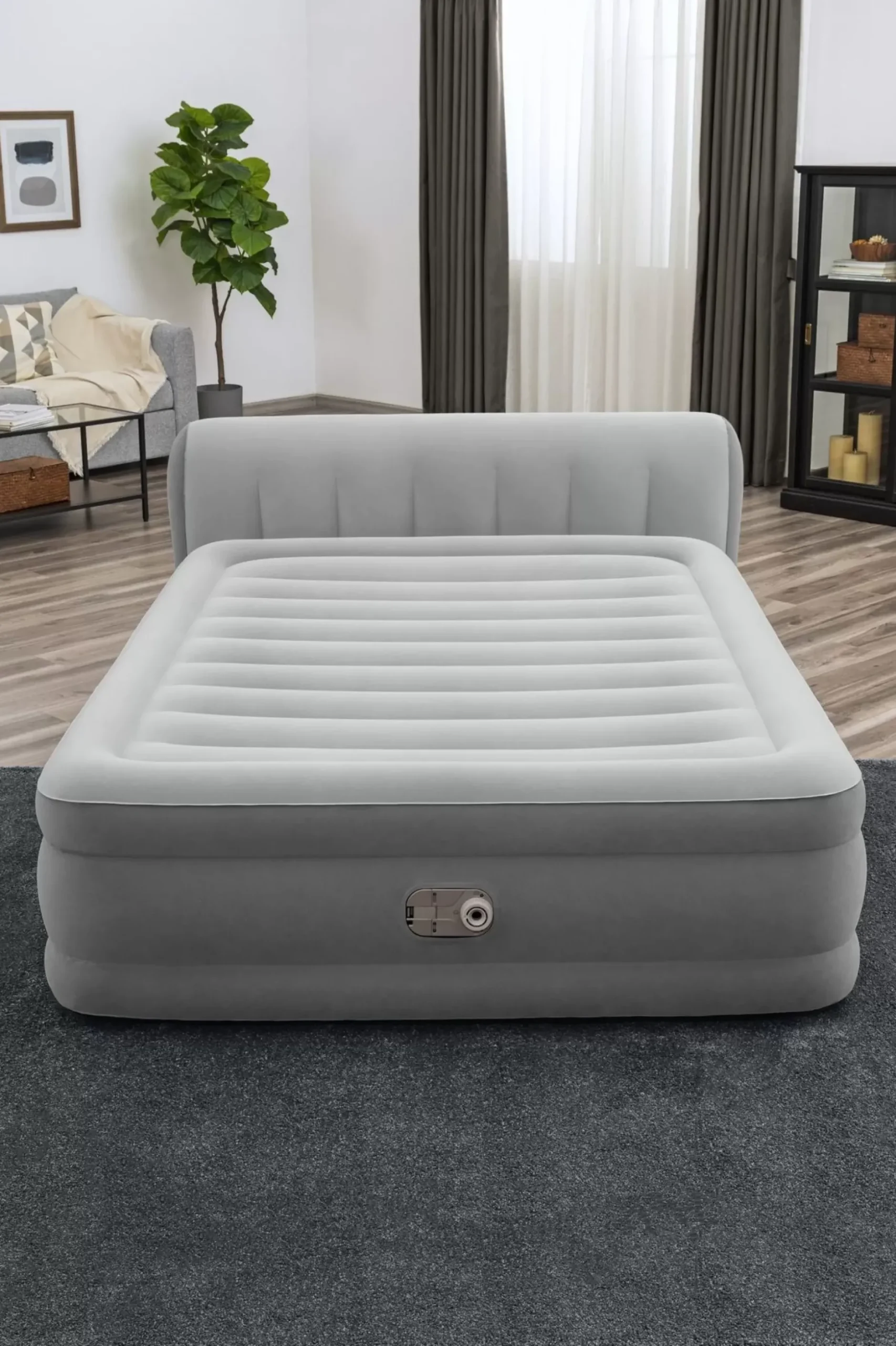 Cheap Tritech Air Mattress Queen 18" With Headboard, Built-In Ac Pump And Antimicrobial Coating Indoor Air Mattresses