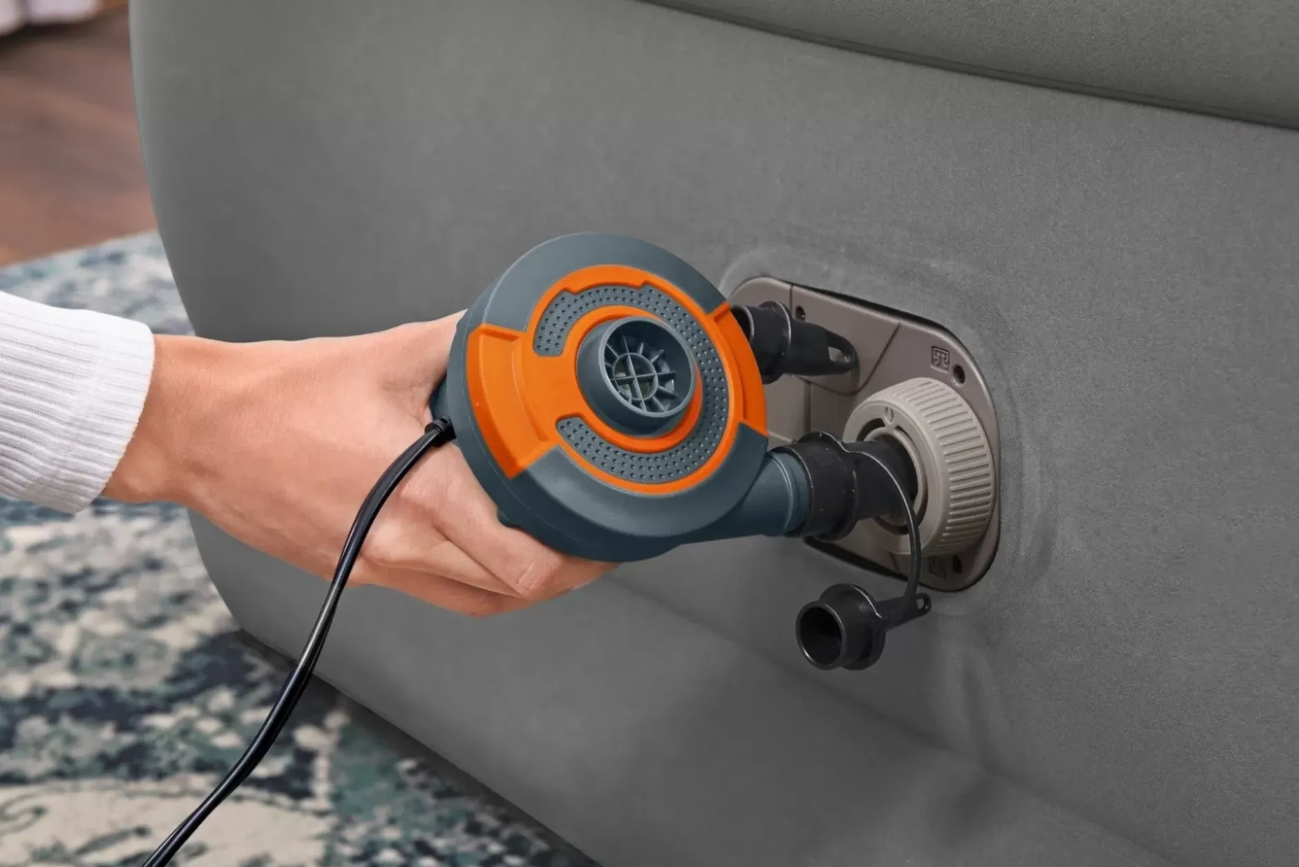 Cheap Tritech Air Mattress Queen 18" With Headboard, Built-In Ac Pump And Antimicrobial Coating Indoor Air Mattresses