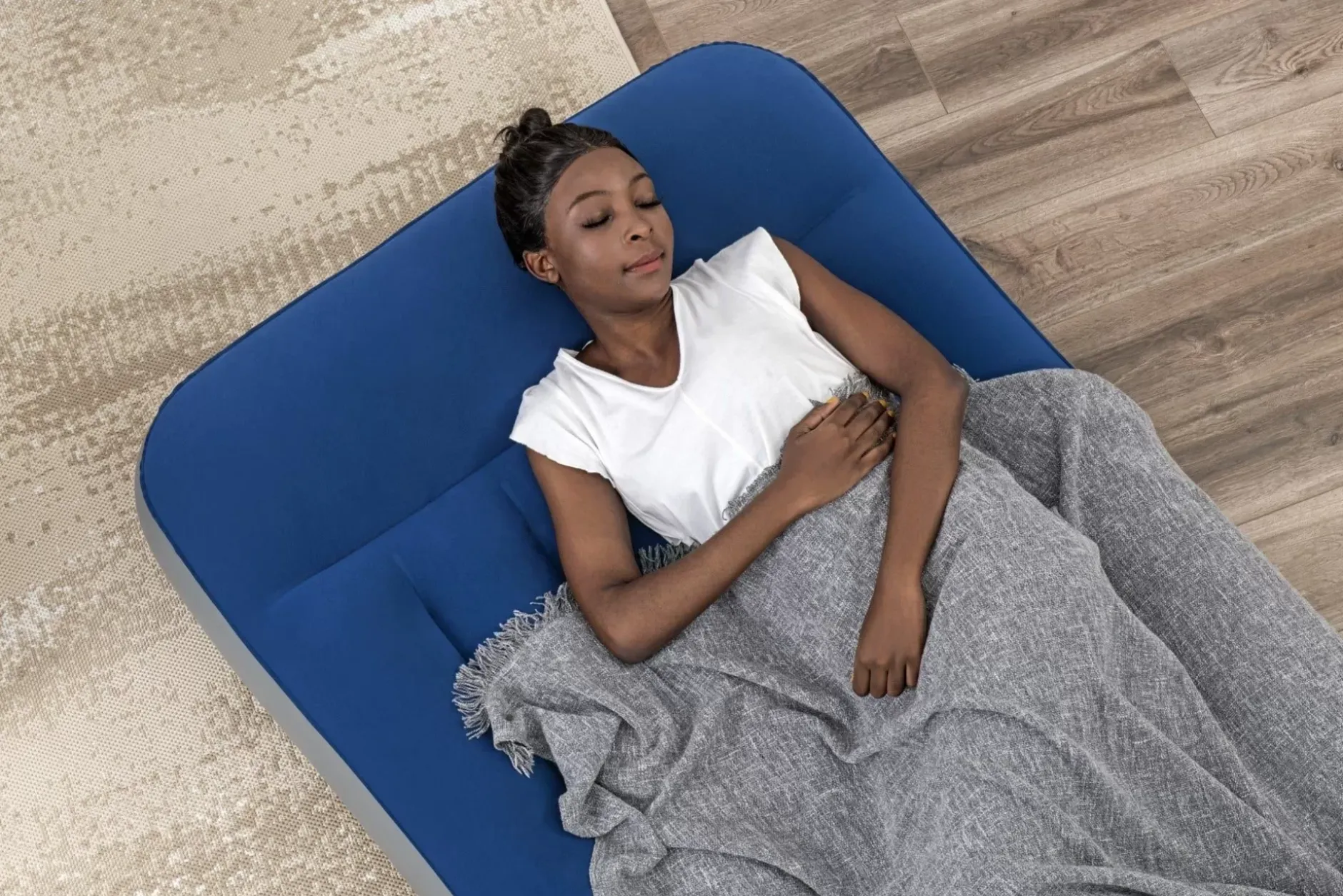 Hot Tritech Air Mattress Twin 12" With Built-In Ac Pump And Antimicrobial Coating Indoor Air Mattresses