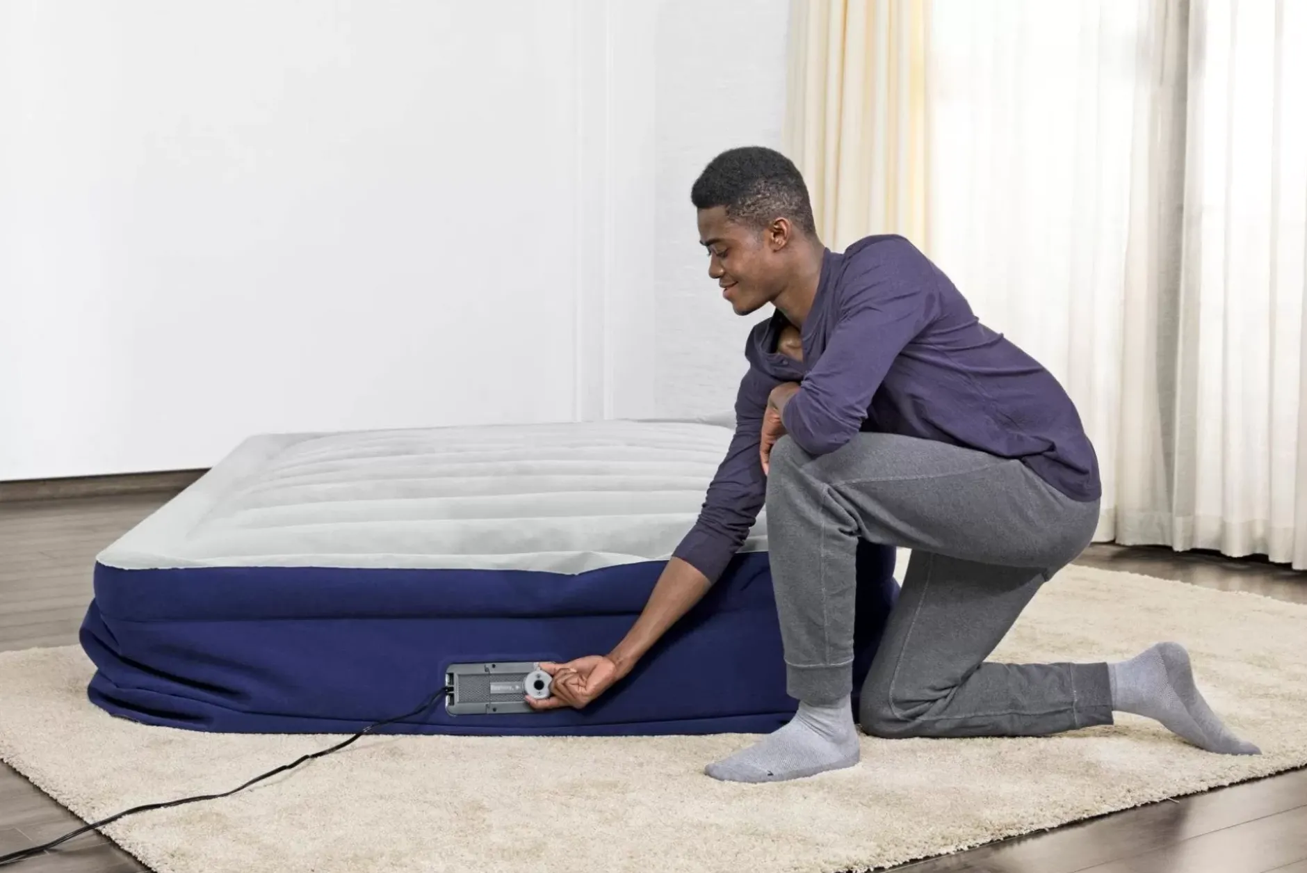 Best Sale Tritech Air Mattress Queen 22 In. With Built-In Ac Pump And Antimicrobial Coating Indoor Air Mattresses