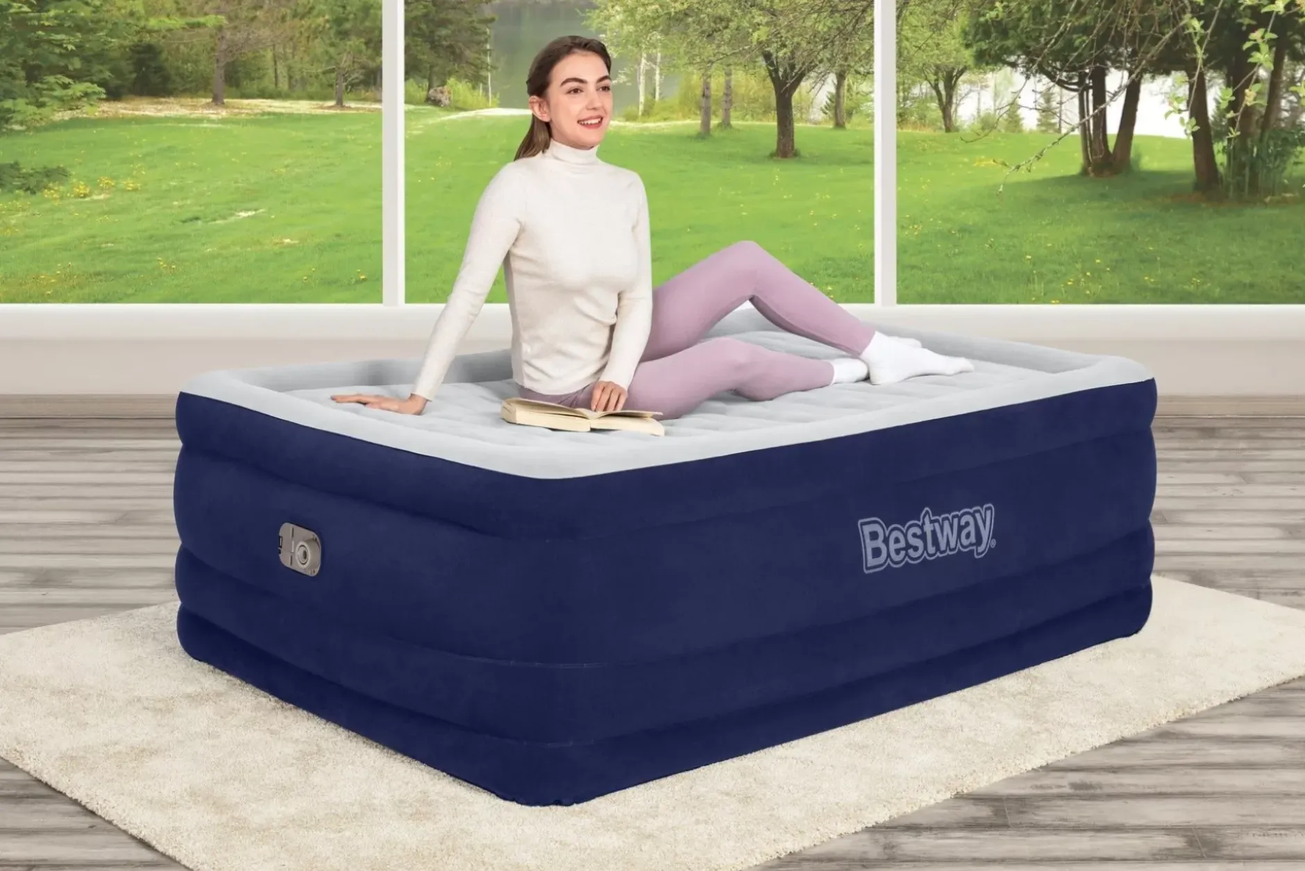 Best Sale Tritech Air Mattress Full 24 With Built-In Ac Pump Included And Antimicrobial Coating Indoor Air Mattresses