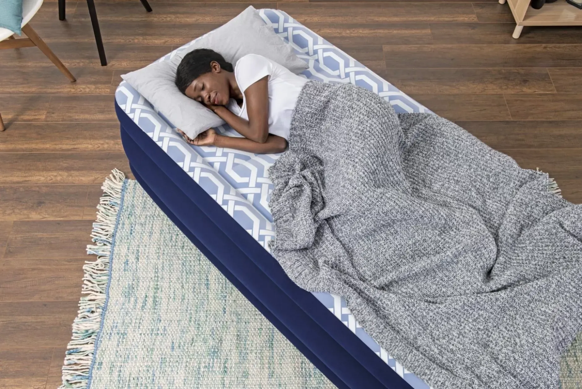 Outlet Tritech Fashion Flock Air Mattress Twin 20" With Built-In Ac Pump And Antimicrobial Coating Indoor Air Mattresses