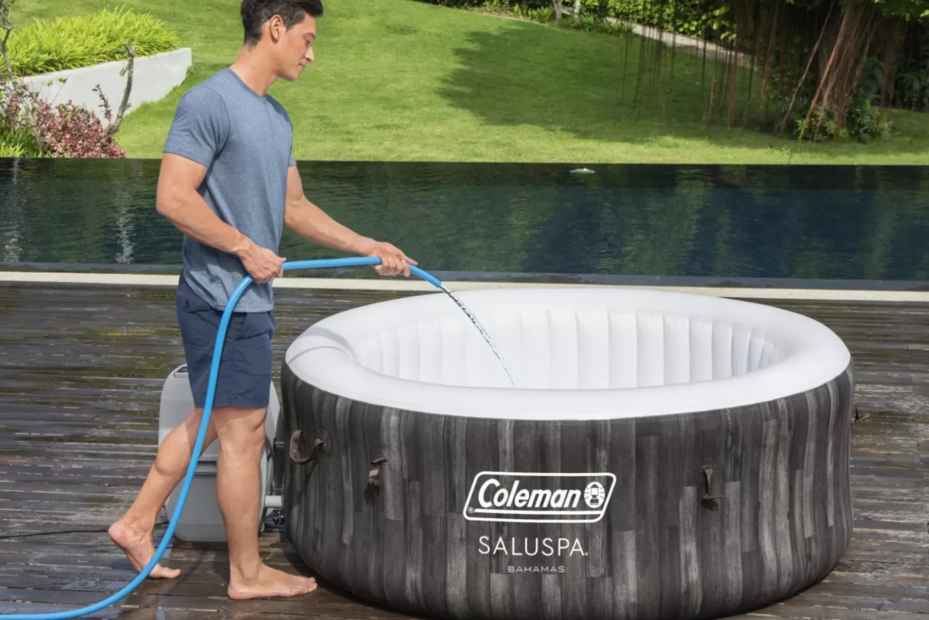 Discount Coleman Bahamas Airjet Inflatable Hot Tub 2-4 Person Airjet