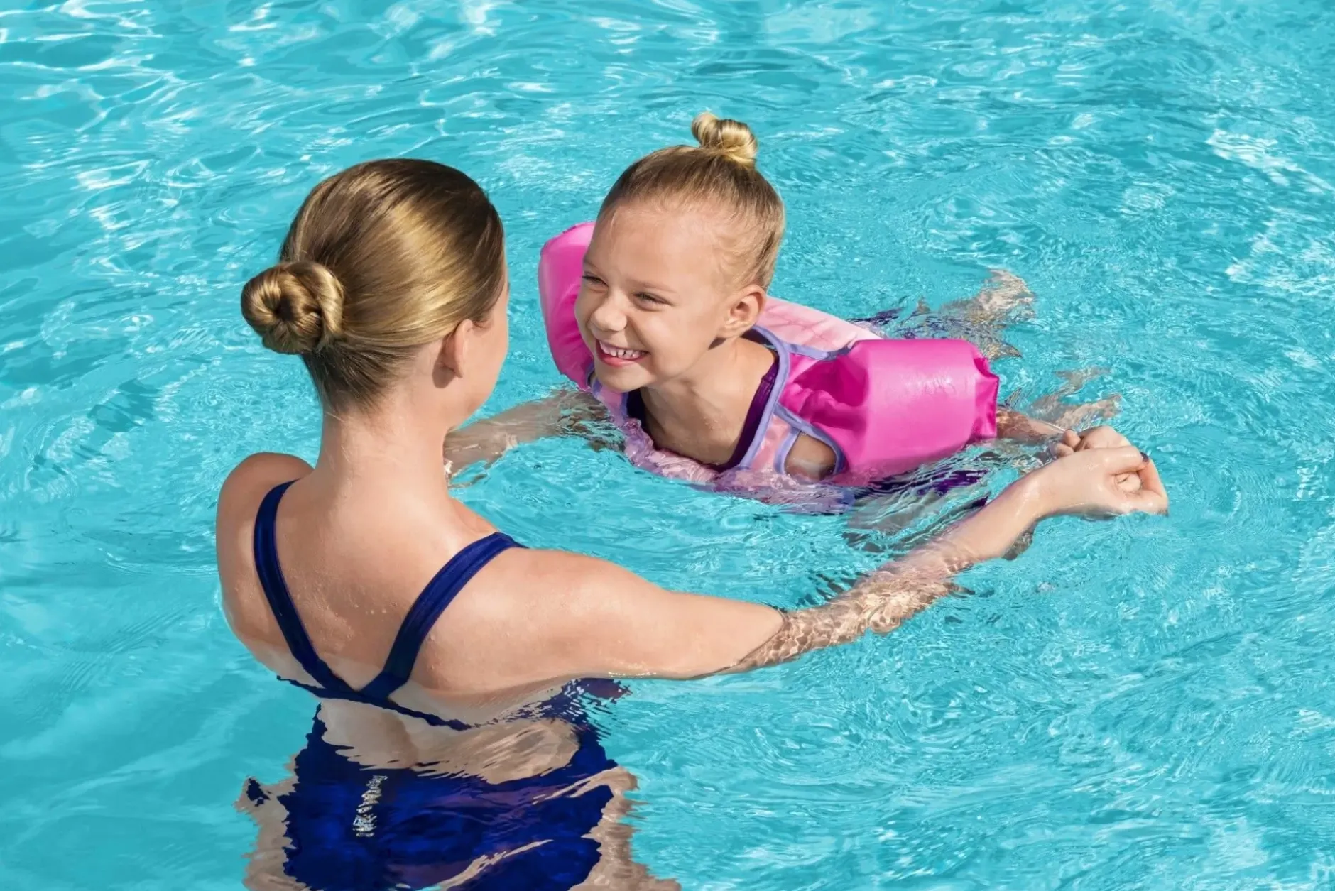 Fashion Disney Junior Minnie Mouse Pink Swim Training Vest With Armbands Swim Trainers