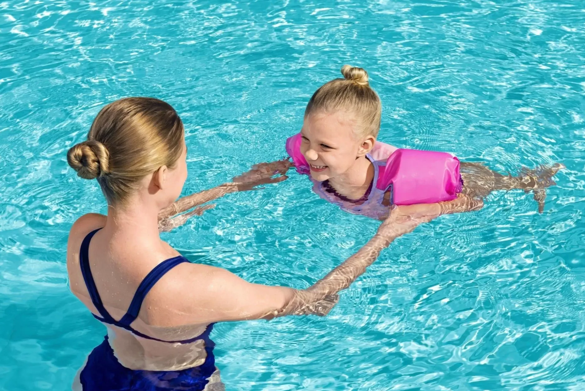 Fashion Disney Junior Minnie Mouse Pink Swim Training Vest With Armbands Swim Trainers