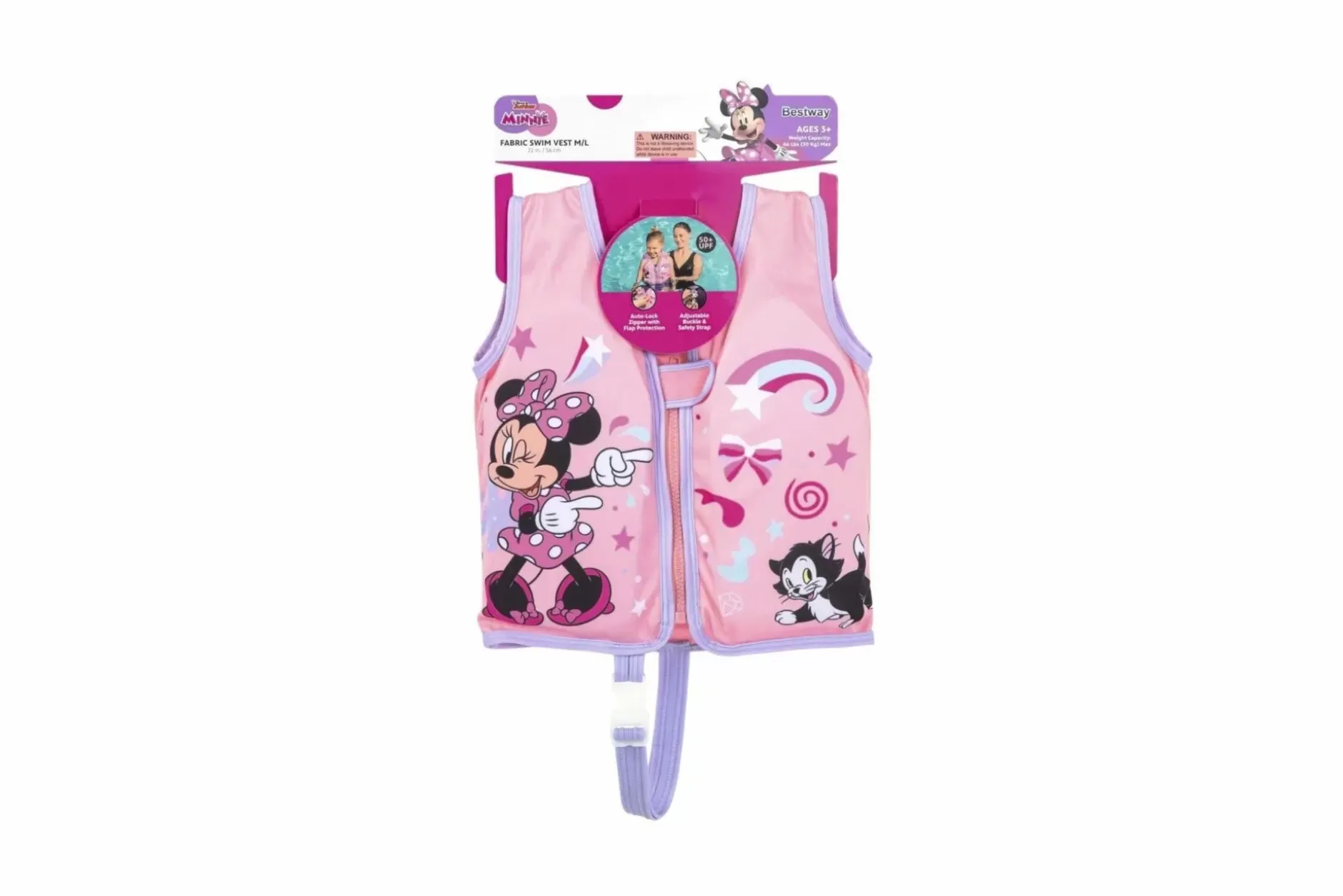 Online Disney Junior Minnie Mouse Pink Fabric Child Swim Vest, Medium To Large Swim Trainers