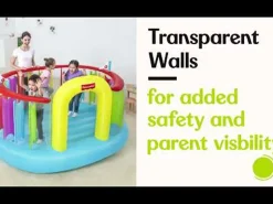 Sale Fisher-Price Bouncetopia Multi-Color Child Pvc Bouncer With Built-In Pump Bounce Houses