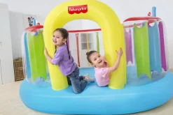 Sale Fisher-Price Bouncetopia Multi-Color Child Pvc Bouncer With Built-In Pump Bounce Houses