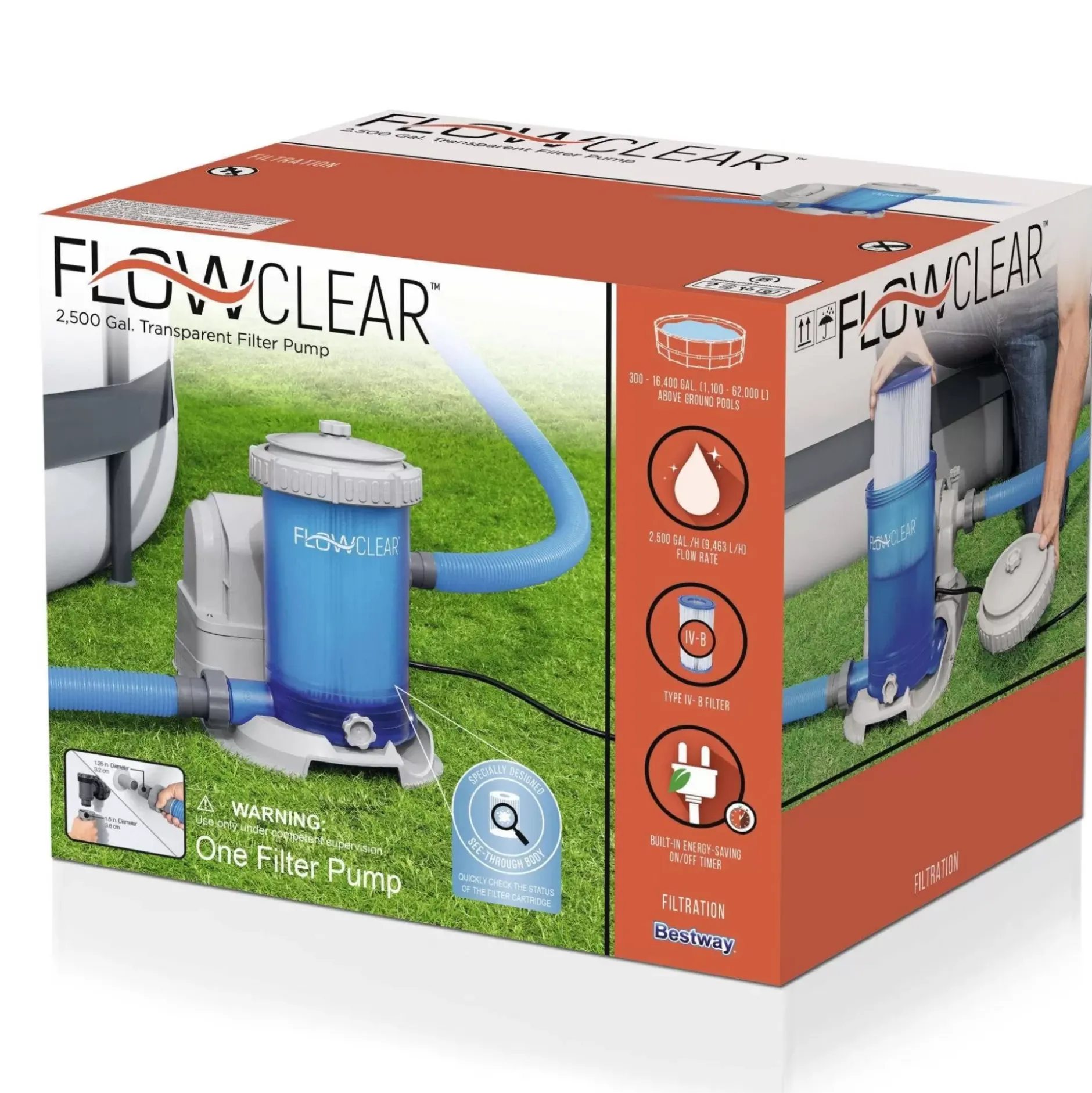 Cheap Flowclear 2,500 Gal. Transparent Filter Pump Pool Accessories
