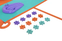 Hot H2Ogo! 16' Triple Water Slide With Sponge Soakers Toys And Three Riders Water Slides