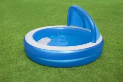 Clearance H2Ogo! 7'11 X 55 Summer Days Inflatable Round Kiddie Pool With Uv Careful Sunshade Kiddie Pools