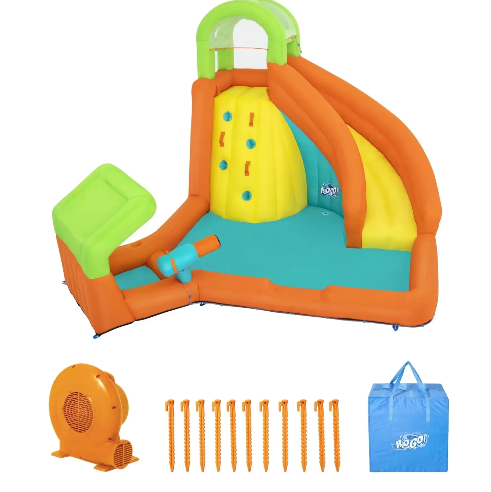 Best Sale H2Ogo! Canopy Cove Kids Inflatable Mega Water Park 8'8 Mega Water Parks