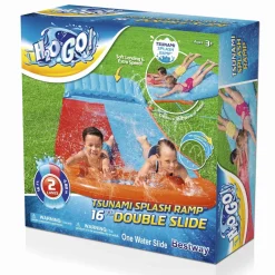 Best Sale H2Ogo! Child Double Lane Water Slide With Tsunami Splash Ramp 16' Water Slides