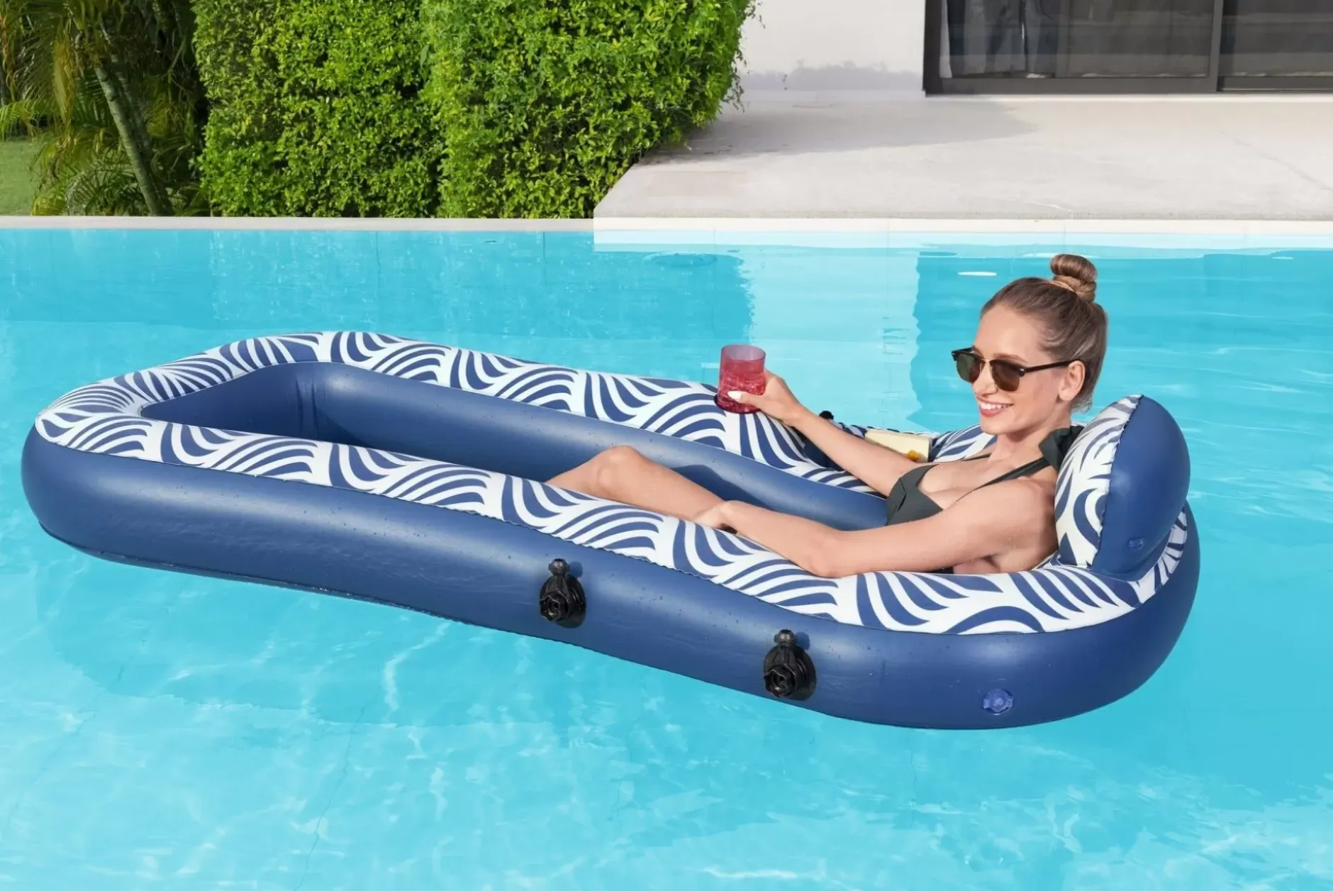 Outlet H2Ogo! Comfort Plush Shaded Pool Lounge Float Pool Floats