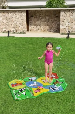 Best H2Ogo! Lil' Barnyard Babies Toddler Multicolor Sprinkler Splash Pad 65 In. X 44 In. Sprinklers