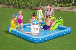 Cheap H2Ogo! Little Astronaut Square Inflatable Kiddie Pool Play Center With Slide Kiddie Pools
