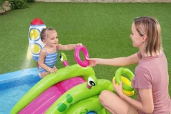 Cheap H2Ogo! Little Astronaut Square Inflatable Kiddie Pool Play Center With Slide Kiddie Pools