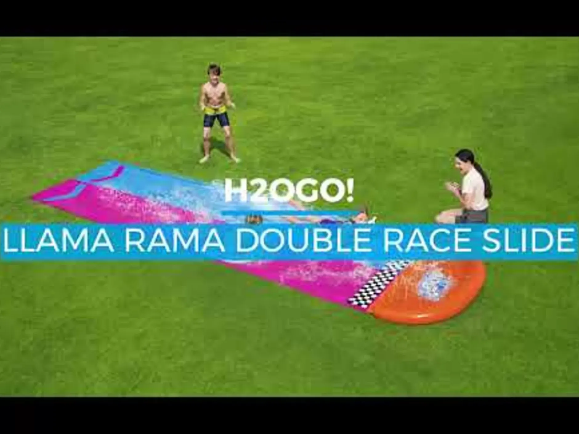 Best Sale H2Ogo! Llama Rama Double Race Water Slide 16' Water Slides