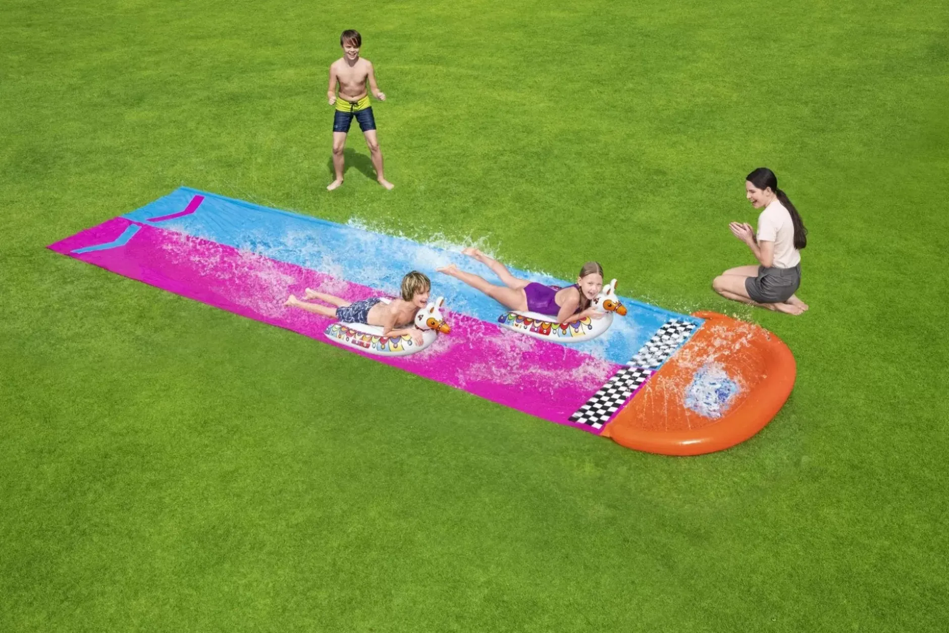 Best Sale H2Ogo! Llama Rama Double Race Water Slide 16' Water Slides