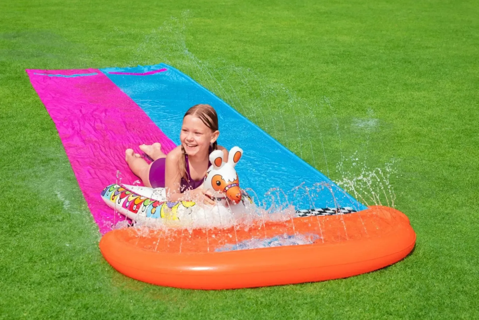 Best Sale H2Ogo! Llama Rama Double Race Water Slide 16' Water Slides