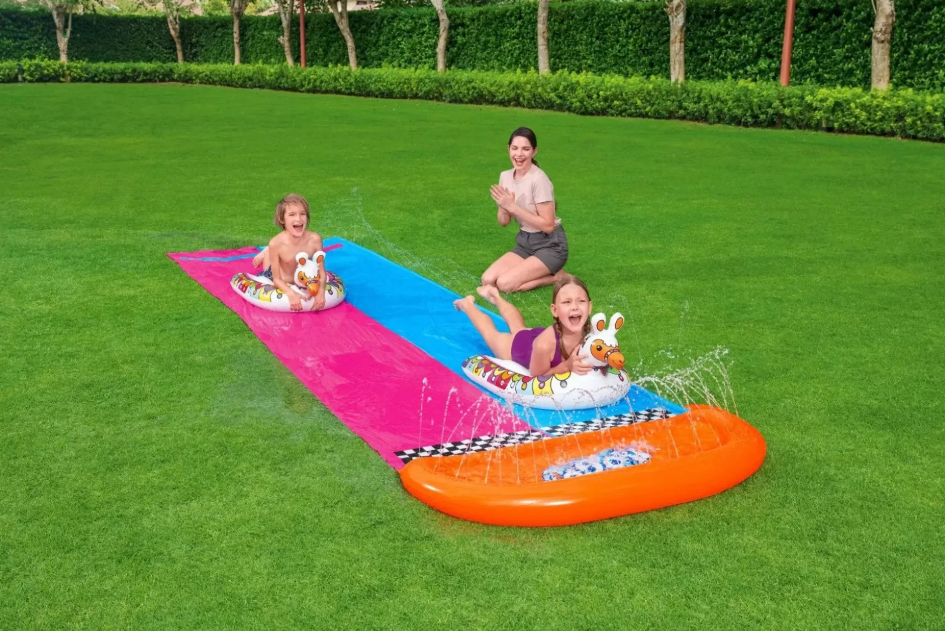 Best Sale H2Ogo! Llama Rama Double Race Water Slide 16' Water Slides