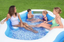 Sale H2Ogo! Splashview 8' Inflatable Kiddie Pool With See-Through Window Family Pools