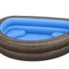 New H2Ogo! Truprint Wicker 7'7 X 70 X 21 Soft Sided Inflatable Family Kiddie Pool Kiddie Pools
