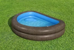 New H2Ogo! Truprint Wicker 7'7 X 70 X 21 Soft Sided Inflatable Family Kiddie Pool Kiddie Pools