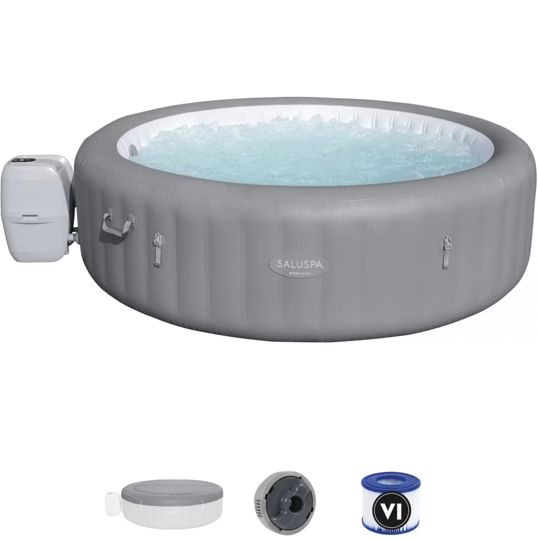 Fashion Saluspa Grenada Airjet Inflatable Hot Tub Spa 6-8 Person Airjet