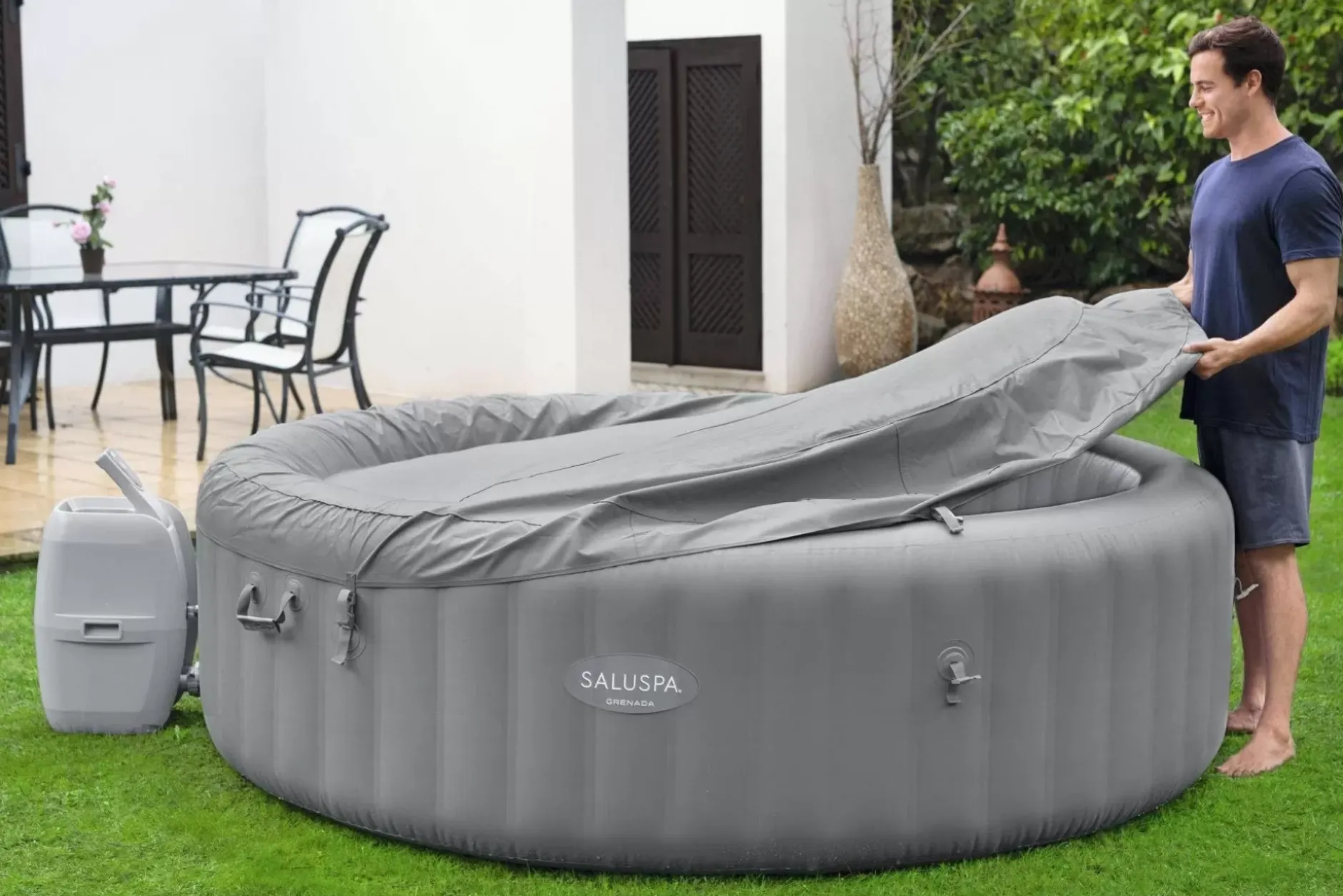 Fashion Saluspa Grenada Airjet Inflatable Hot Tub Spa 6-8 Person Airjet