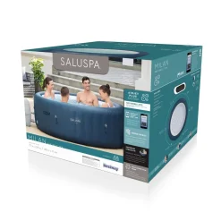 Best Sale Saluspa Milan Airjet Plus Inflatable Hot Tub With App Control 4-6 Person Airjet Plus