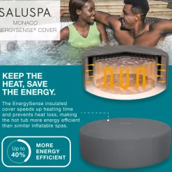 Flash Sale Saluspa Monaco Energysense Smart Signature Airjet Inflatable Hot Tub With App-Control 5-7 Person Airjet