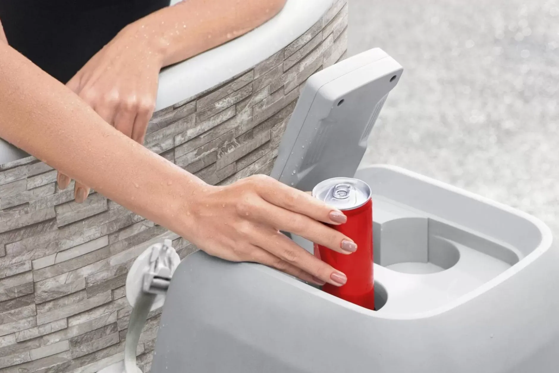 Clearance Saluspa Vancouver Airjet Plus Inflatable Hot Tub With App Control 3-5 Person Airjet