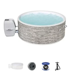 Clearance Saluspa Vancouver Airjet Plus Inflatable Hot Tub With App Control 3-5 Person Airjet