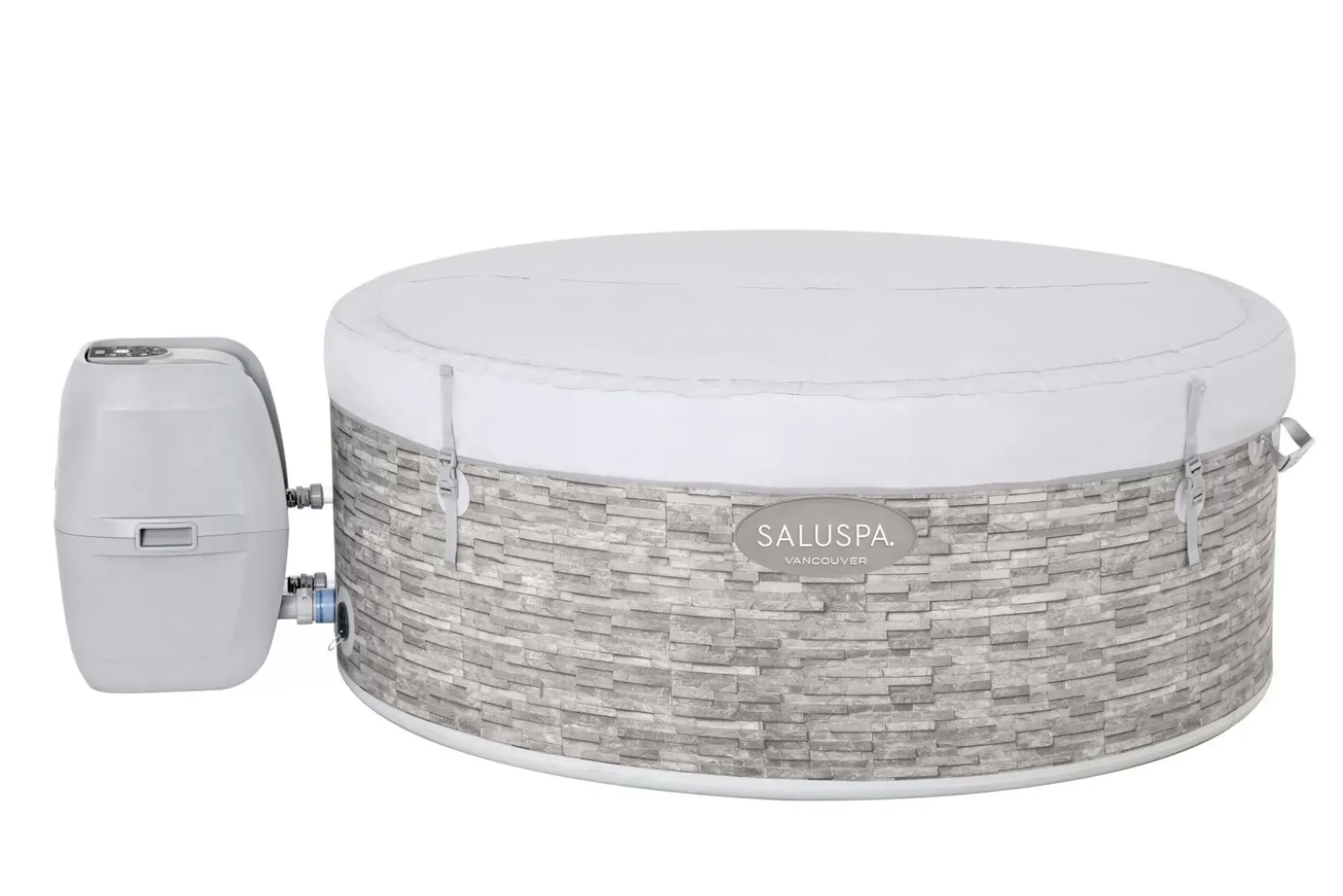 Clearance Saluspa Vancouver Airjet Plus Inflatable Hot Tub With App Control 3-5 Person Airjet